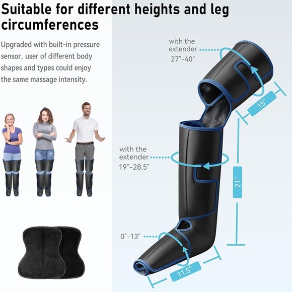 NEW QUINEAR ELECTRONIC AIR LEG COMPRESSION LEG MASSAGER WITH HEAT - Picture 2 of 13